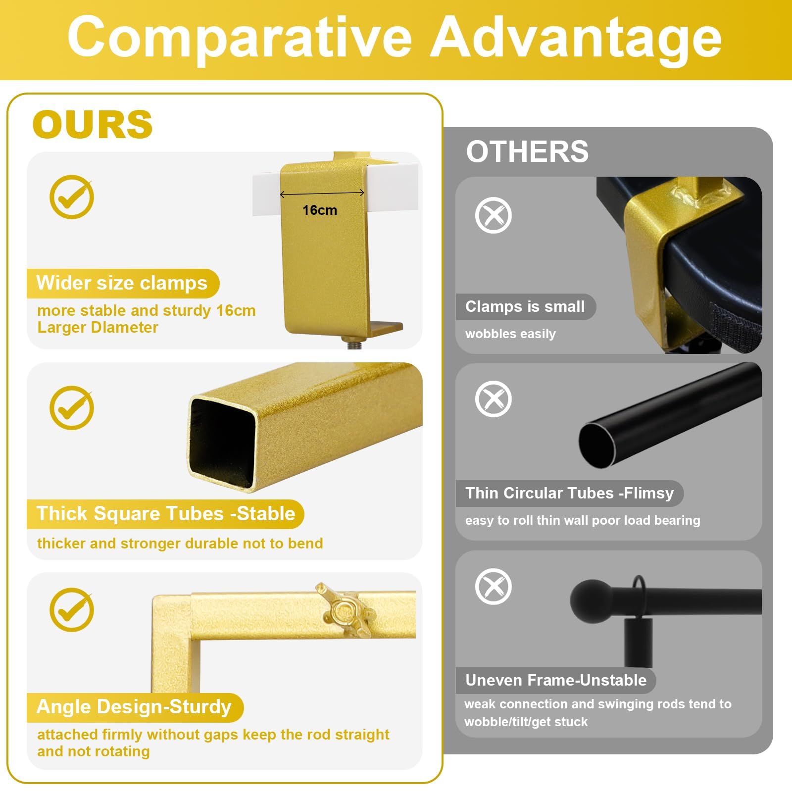 Domigard Asta Decorativa per Tavolo, arco da Tavolo Regolabile con Morsetti, in Metallo, per Tavoli, Compleanni, Matrimoni, Halloween, Decorazioni per Feste di Natale,28,7"-98"