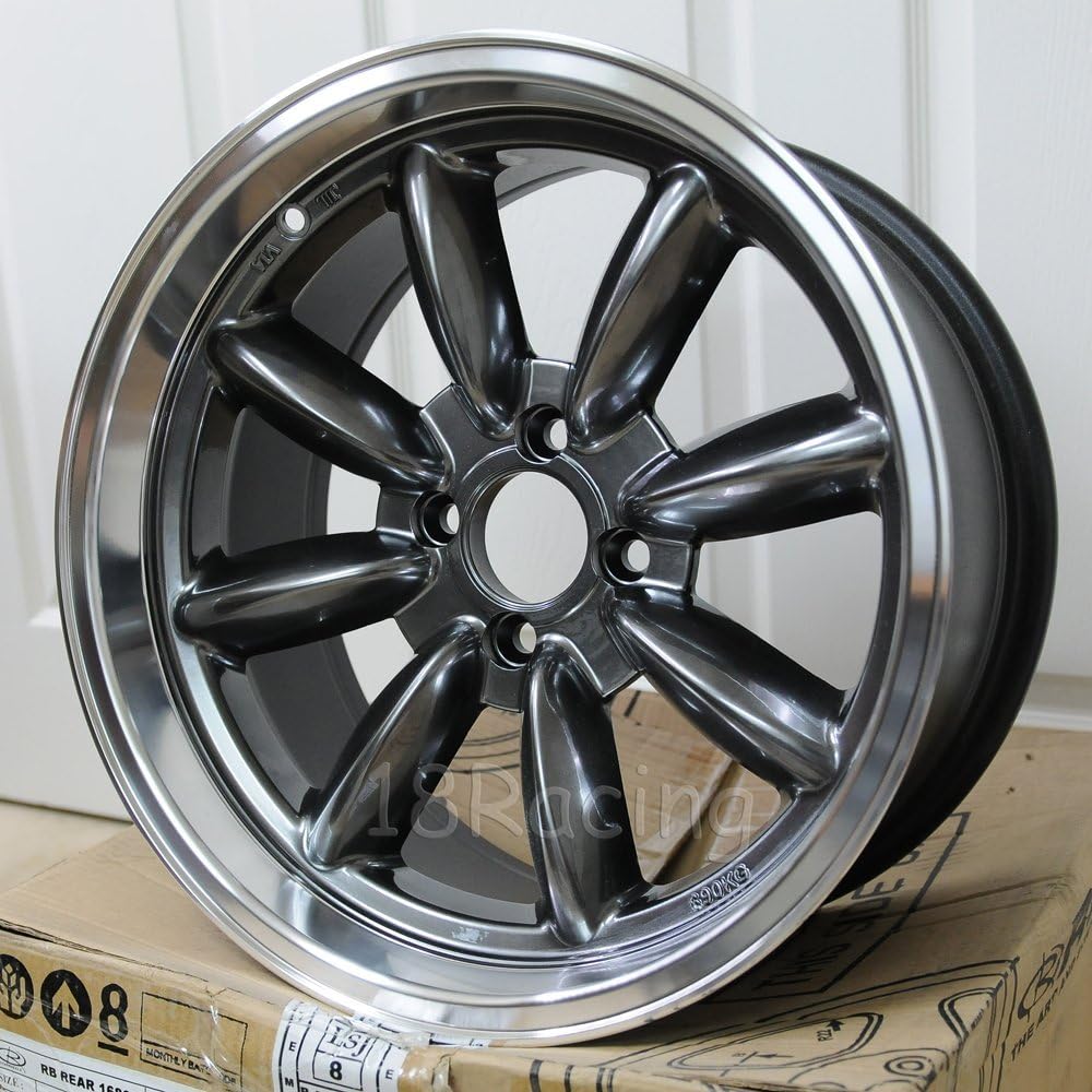TOTAL 4 PCS ROTA RB WHEELS 2 PCS 16x7 4 & 2 PCS RB-R 16X8 PCD:4x114.3 OFFSET:+10 HB:73HYPERBLACK WITH POLISH LIP