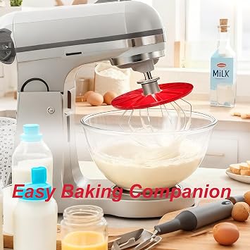 2PCS Whisk Baffle – Silicone Whisk Splash Guard, Anti-Splatter, Easy to Clean Accessories for Stand Mixers, Great for Bakers, Improves Mixing Experience and Reduces Mess