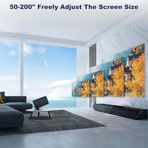 Miniatura 5 de Mini proyector de dormitorio, proyector de películas pequeñas (con Bluetooth y altavoz integrados), nativo 1080P, compatible con 4K, compatible con