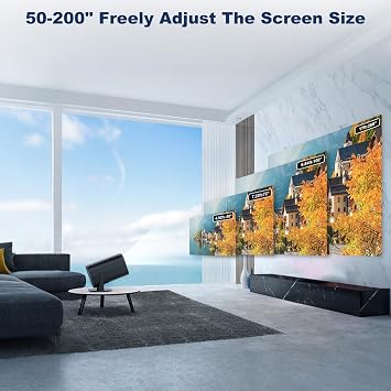 Mini Bedroom Projector, Small Movie Projector (With Built-in Bluetooth and Speaker), Native 1080P, Compatible With 4K, Supports Smartphones/Laptops/TV Sticks /PS5/HDMI/USB, For Indoor and Outdoor Use