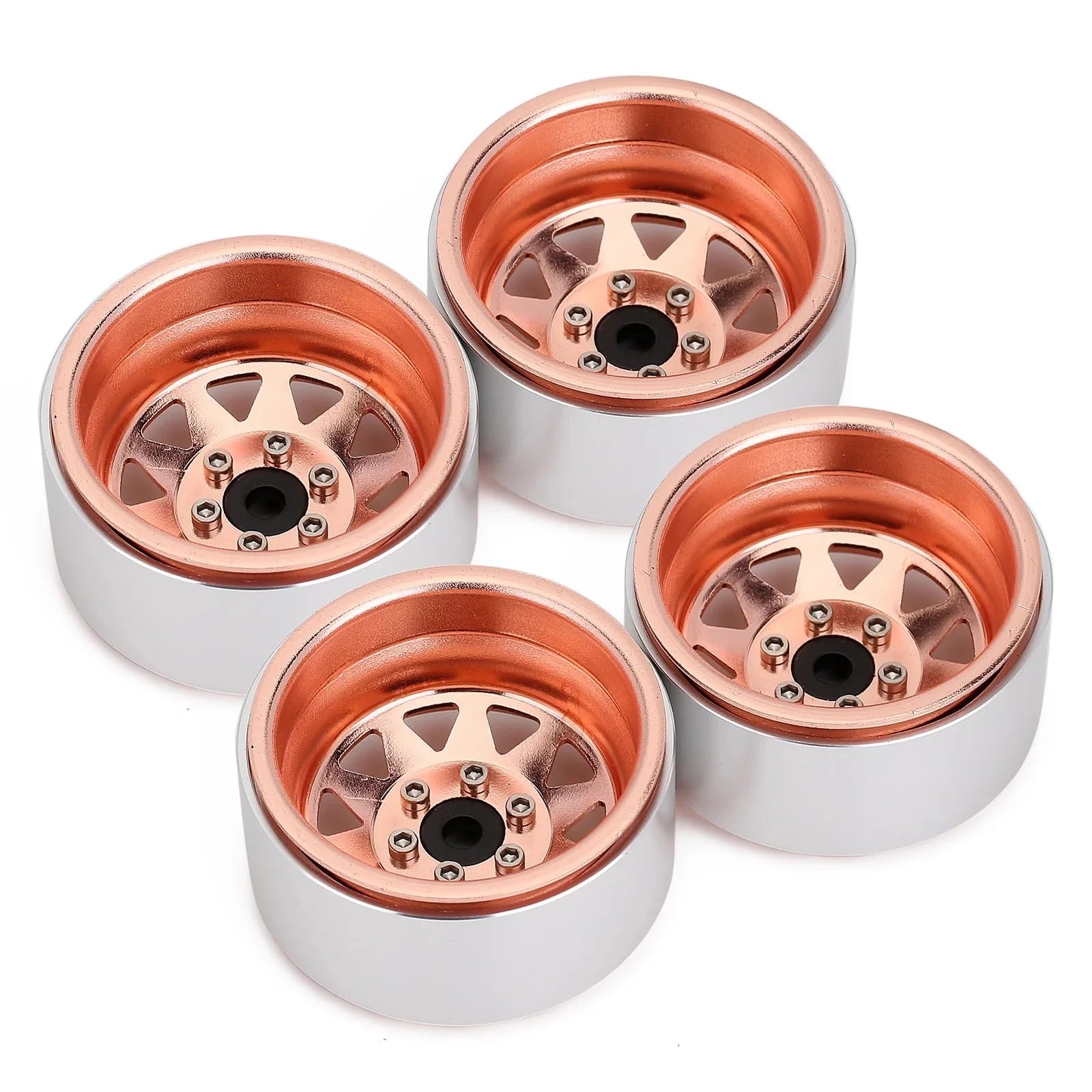 RC Pneus Jante Compatible avec TRX4 pour Axial SCX10 90046 8.9mm, Moyeu De Jante De Roue Beadlock en Métal 1.9 "pour Voiture sur Chenilles 1/10 RC