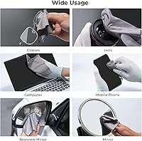 Vista 7 de K&F CONCEPT Paquete de 6 paños de limpieza de microfibra (5.9 x 7.1 in), lavable y reutilizable, paño de limpieza de lentes para limpiar lentes