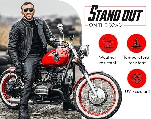 Miniatura 3 de Calcomanía 3D de la parca  Emblema de calavera negra cromada para cualquier superficie plana  Accesorio duradero y elegante para automóvil, camión y