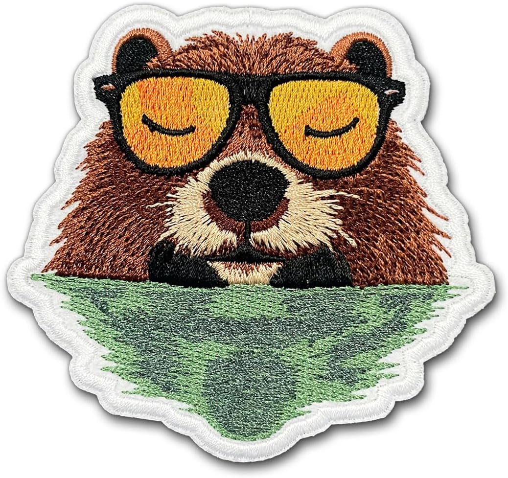 Cool Beaver Patch Funny Cute Beaver Embroidered Cool Beaver Stickers Funny Cool Beaver Water Gift for Boys Girls Friends Beaver Sarcastic Embroidery Patches for Clothes Backpacks Iron On Embroider 3"