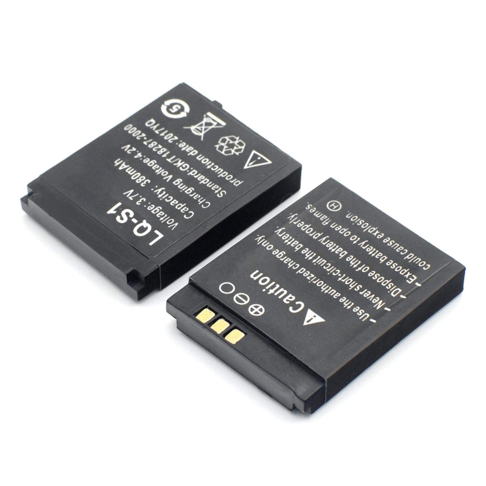 THENAGD Smart Watch 3.7v 380mah Battery, Lq-S1 Ab-S1 Lq-A1 Jhcy-S1 Lq-A1 Battery for Replacement Smartphone Gps Tracking Number 2pcs