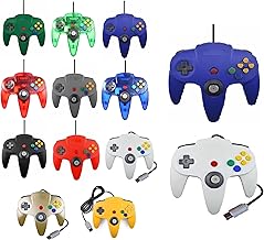 2 mandos para Nintendo 64 N64 color a elección con cable Gamepad Joypad (azul/blanco)
