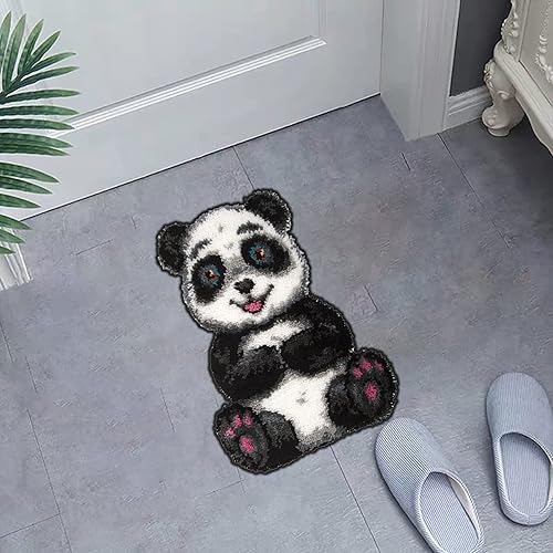 Miniatura 26 de TEZKIM Kits de ganchos de pestillo para niños y adultos, kits de fabricación de alfombras con lienzo impreso, kits de tapiz, costura, manualidades