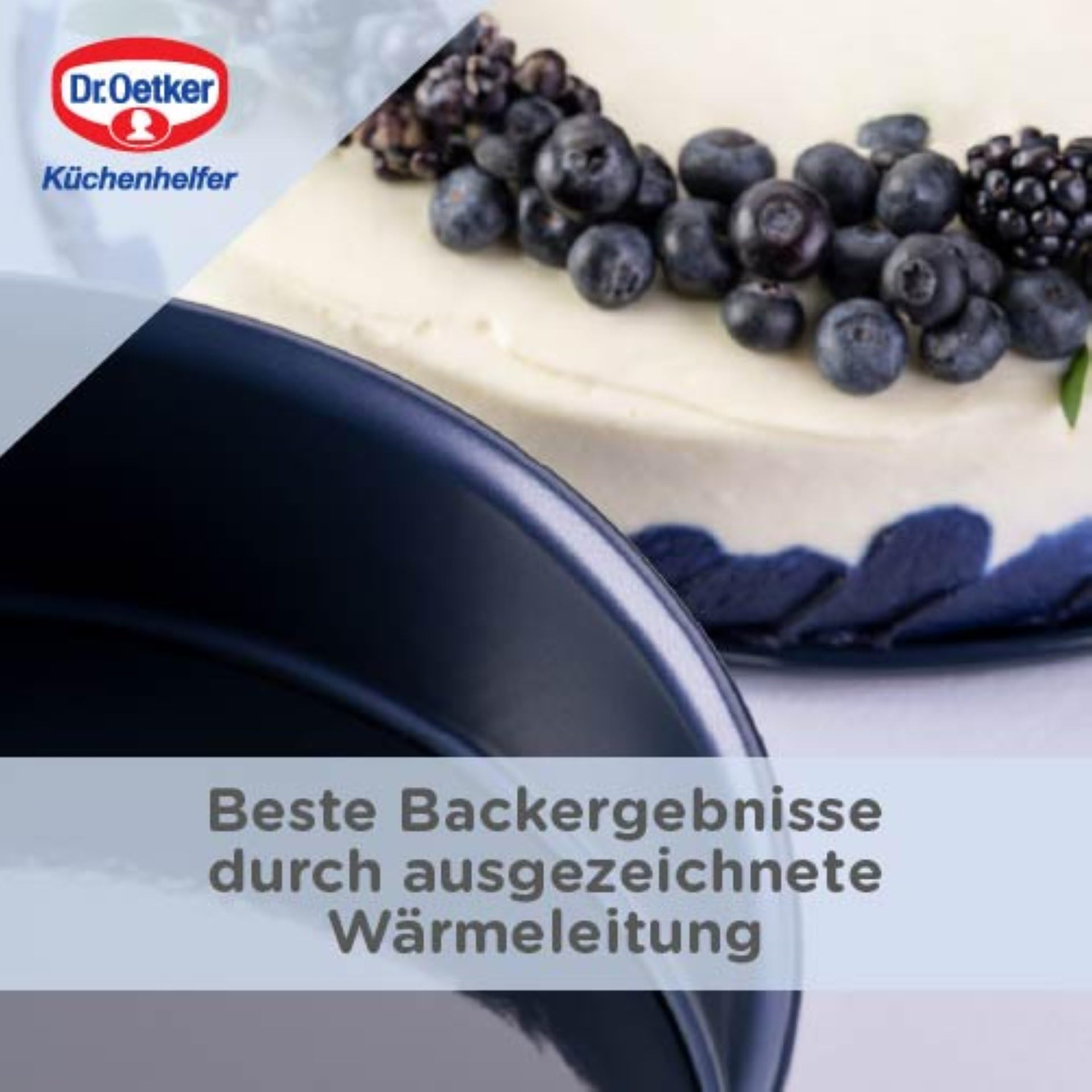 Dr. Oetker Back-Liebe Emaille-Set, 4-teilig | hitzebeständig bis 400 °C, schnitt- und kratzfest, hochwertige Backformen aus Emaille, 10 Jahre Herstellergarantie