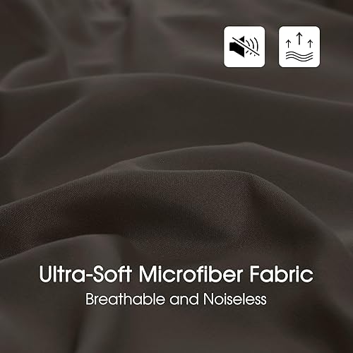 Miniatura 5 de Basic Beyond Juego de edredón tamaño Queen, juego de edredón marrón Queen, juego de edredón reversible para todas las estaciones, marrónmarfil, 1