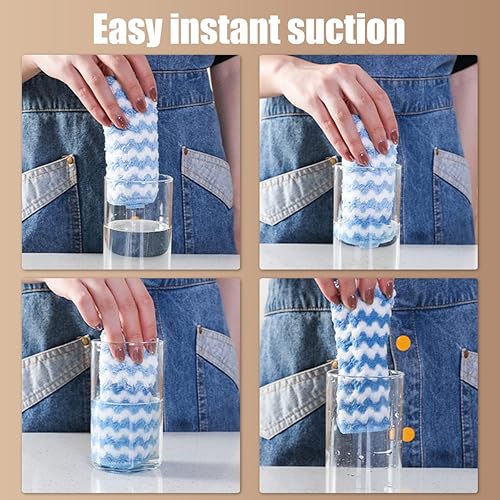 Vista 7 de HOTBEST Paño de limpieza de microfibra fácil de limpiar, suave, absorbente, reutilizable, de microfibra, paño de pulido para vidrio, espejos