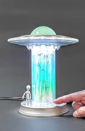 Miniatura 4 de Lámpara de mesa táctil de abducción humana modelo OVNI LED de extraterrestres decoración 51 nave espacial amante del espacio decoración holográfica