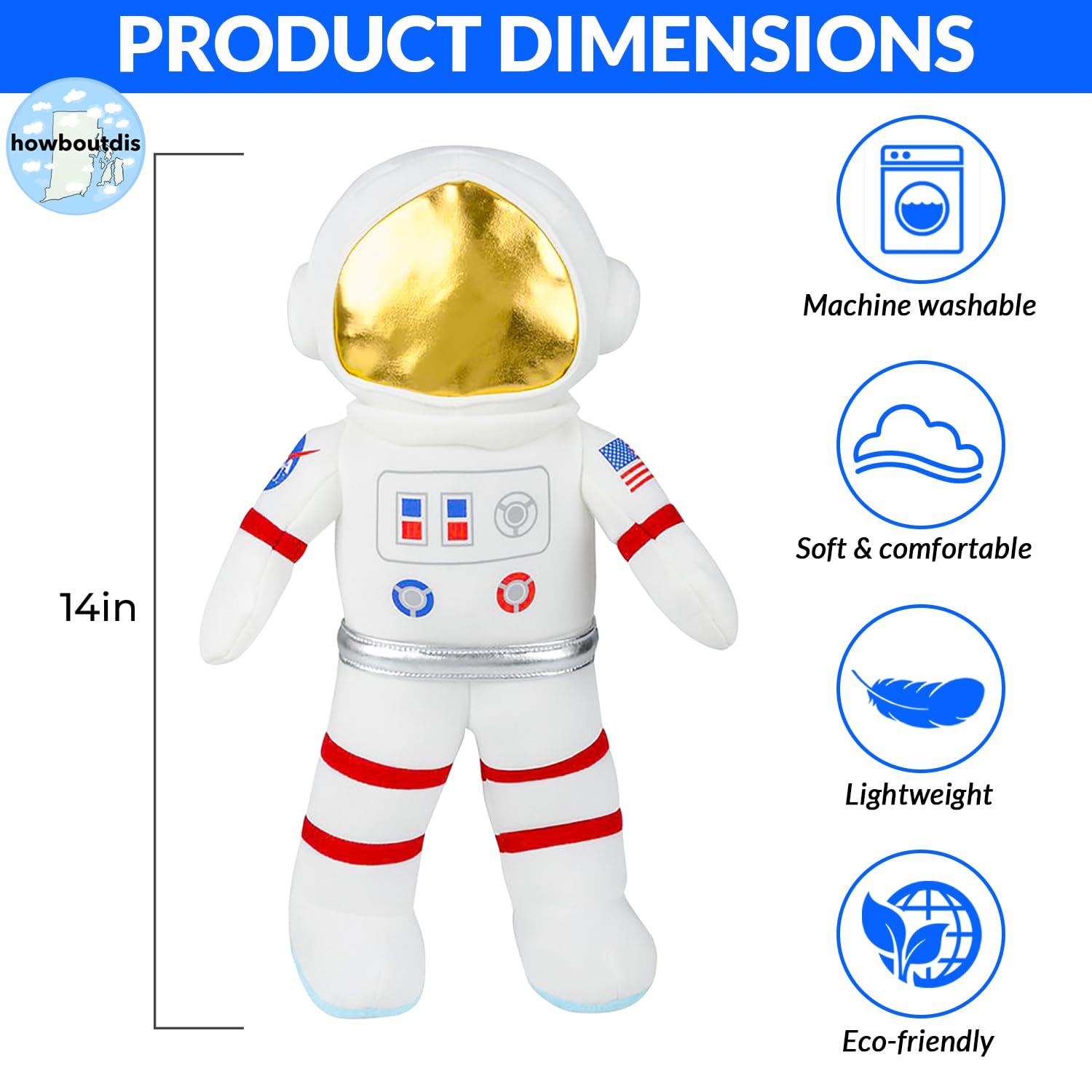 Amazon.co.jp: HOWBOUTDIS 14インチ 宇宙飛行士ぬいぐるみ - ソフトで
