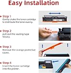 054H Toner Cartridge Replacement for Canon 054H 054 H CRG-054 Work with Canon MF642Cdw Toner Cartridges, Color imageCLASS MF644Cdw LBP622Cdw MF641Cdw Laser Printer Toner (4 Pack)