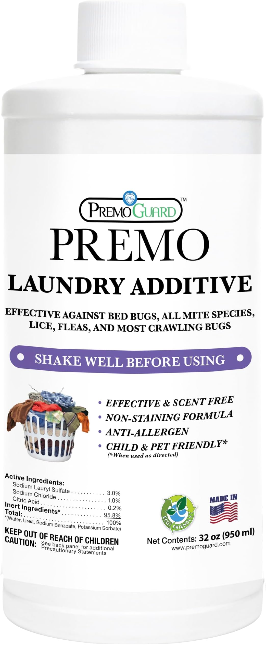 Bed Bug, Mite & Lice Natural Laundry Detergent Additive