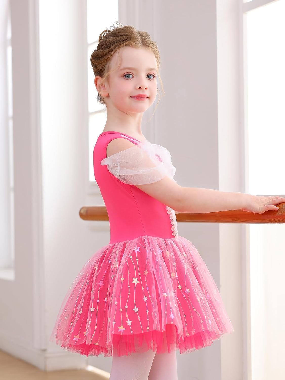 Mecceos Ballet Tutu for Girls Ballerina Swan Lake Costume Toddler Leotard Ballet Dance Costumes