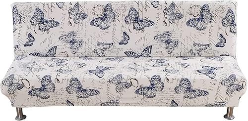 Fundas de futón sin brazos, funda elástica para sofá cama, funda de sofá sin brazos, protector de muebles con parte inferior elástica para sofá