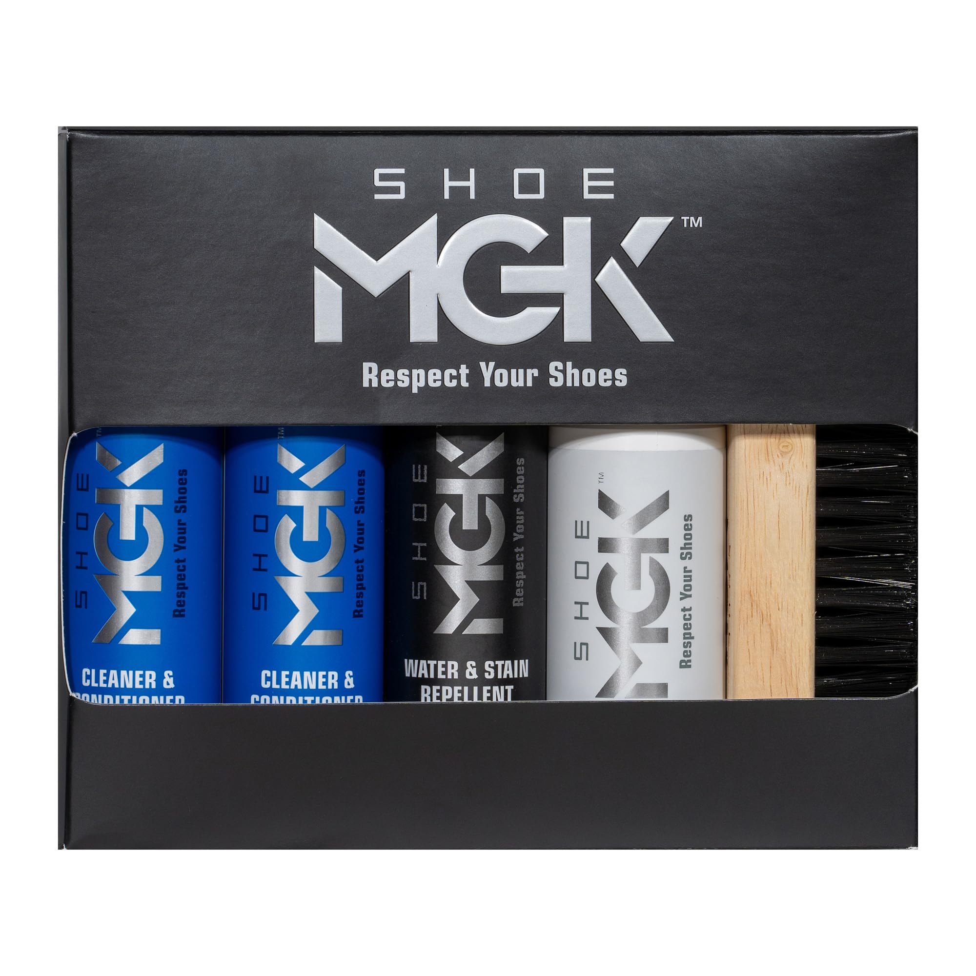 Shoe MGK MVP Shoe Cleaner Kit Shoe Cleaner & Conditioner, Water & Stain Repellent, White Touch Up & Brush