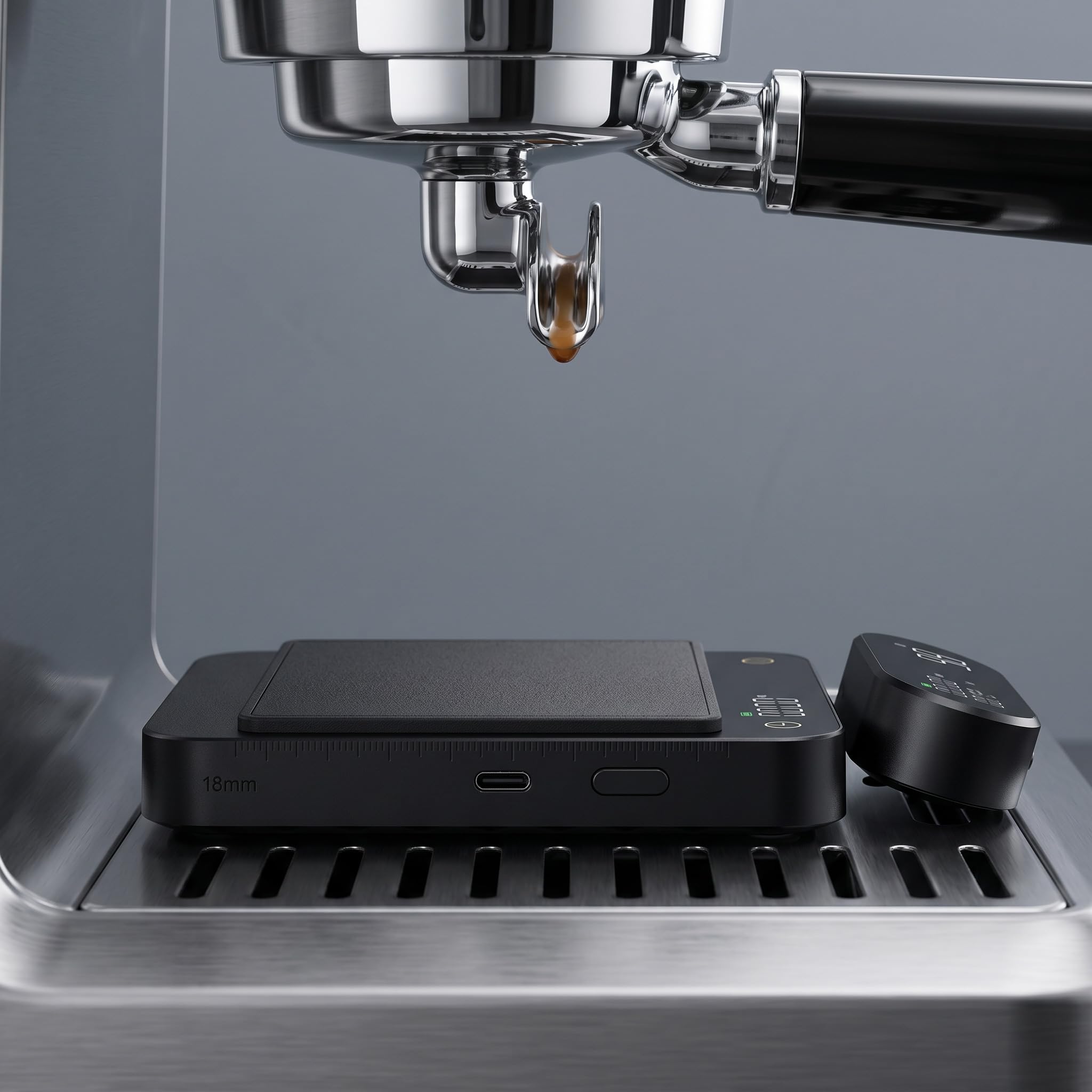 Premium Kaffeewaage mit Funk-Display & Timer – Espresso Waage 0,1g / 3kg mit Flussraten-Anzeige, 5 Modi für Siebträger & Filterkaffee Pour-Over, Digitale Küchenwaage Automatischer Zeitmessung