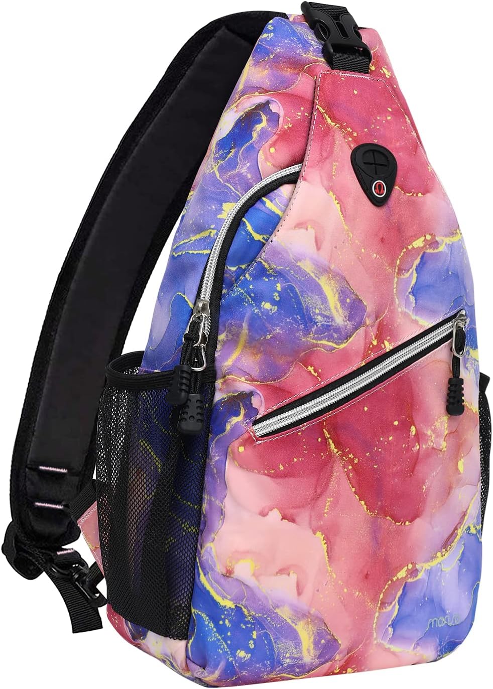 MOSISO Sling Backpack - Crossbody Shoulder Bag With Reflective Strip, Grey Daypack