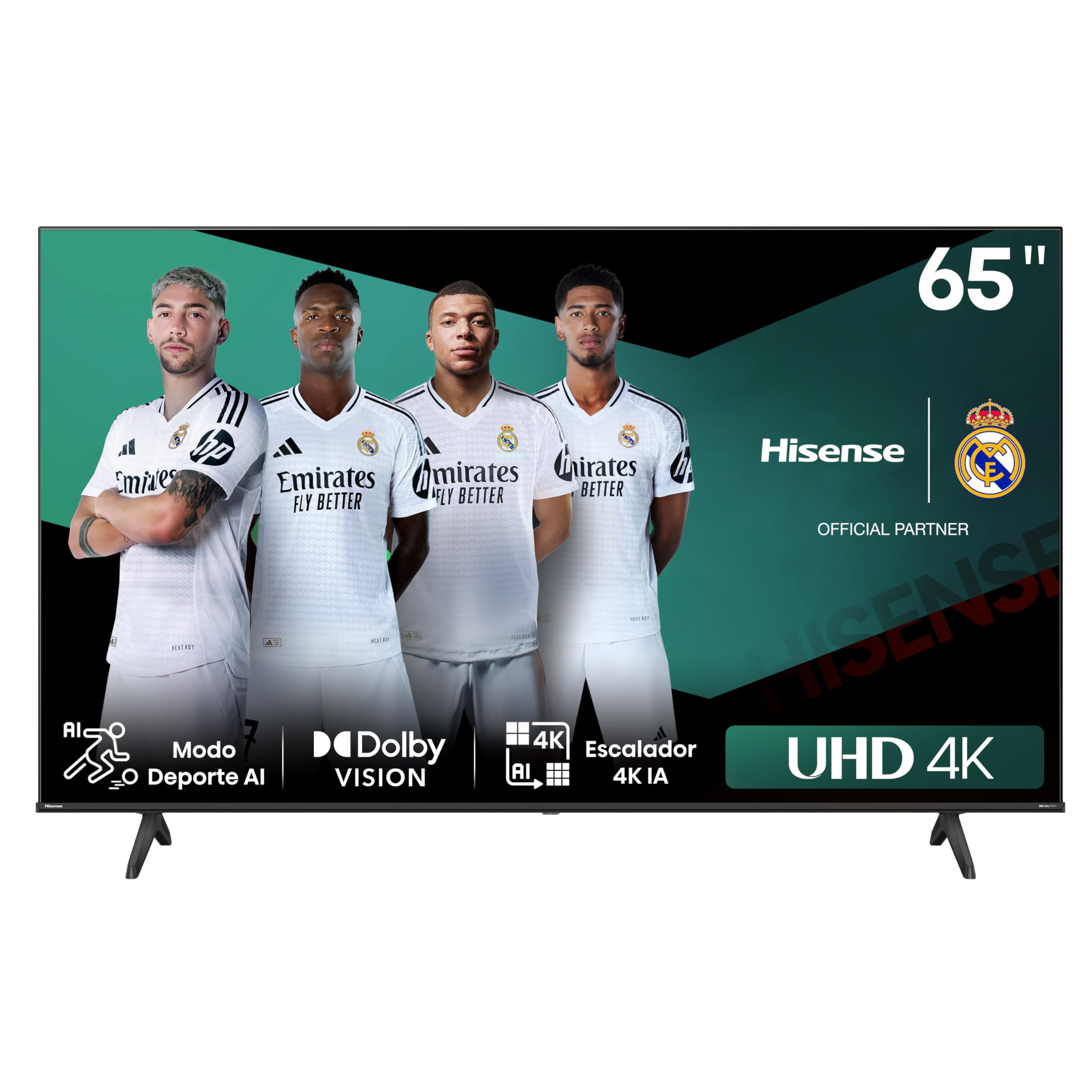 Hisense 65E6NT - UHD 4K,VIDAA Smart TV, 65 Pulgadas, Dolby Vision, Modo Juego Plus, DTS Virtual X, Control por Voz televisor, Doble Control de Volumen, Auto ordenación Canales TDT (Nuevo 2024)