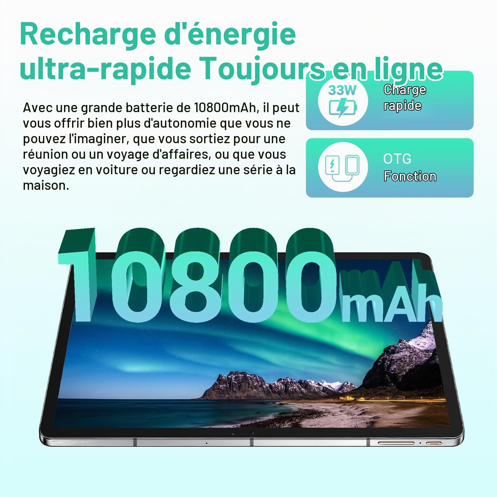 T30 Max Android 14 Tablette Tactile, 4K 12.4 Pouces Tablettes Gaming 20Go + 512Go/2To TF, 10800mAh/33W, 50MP+20MP, Helio G99 Octa Core, 2560 * 1600, Widevine L1, TUV/4G LTE/5G WiFi/OTG/GPS