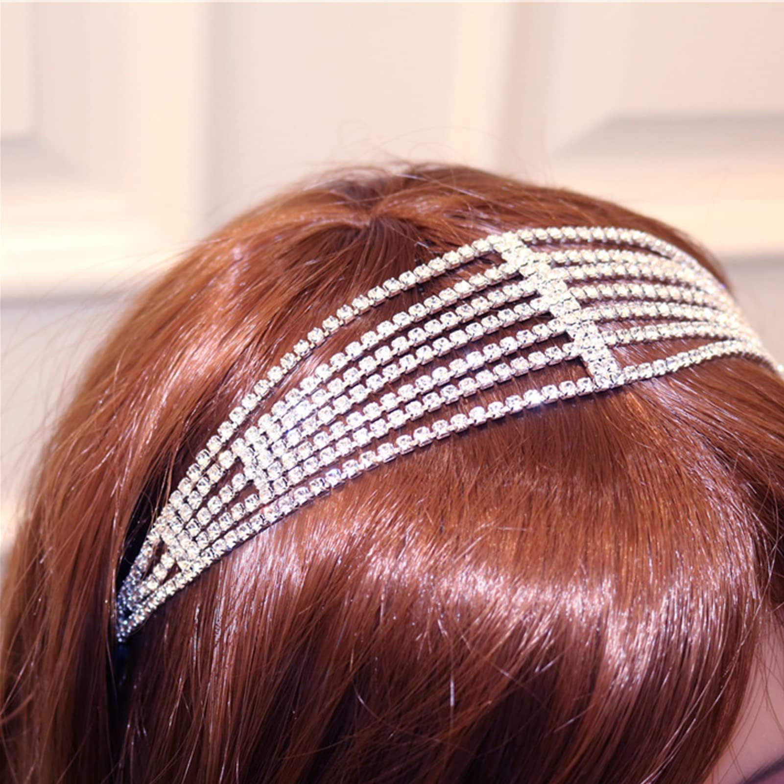 NICENEEDED Silver Rhinestone Head Chain - Image 2