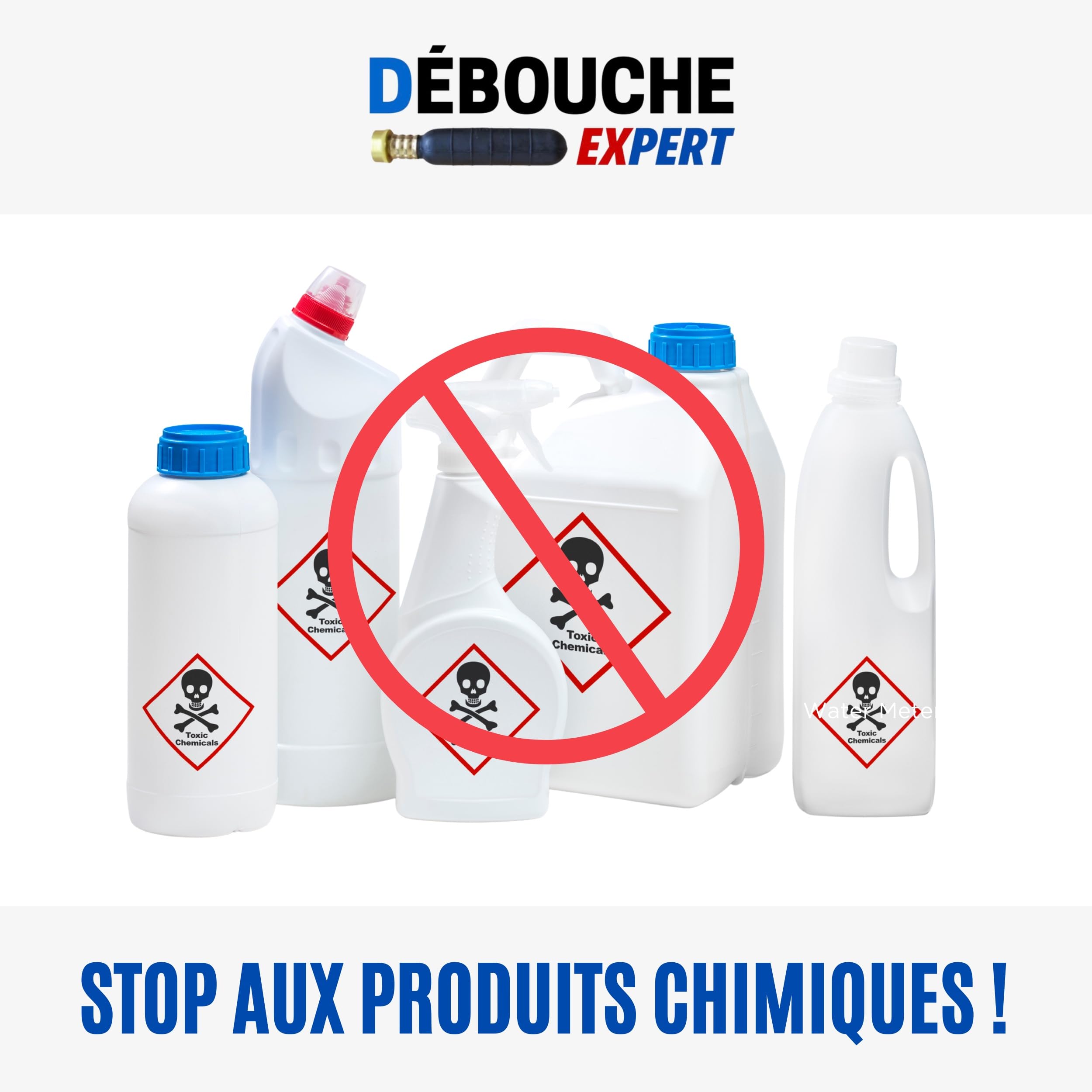 Débouche Expert® - Desatascador de alta presión ecológico para desagües, fregaderos, lavabos, bañeras, inodoros, canalones