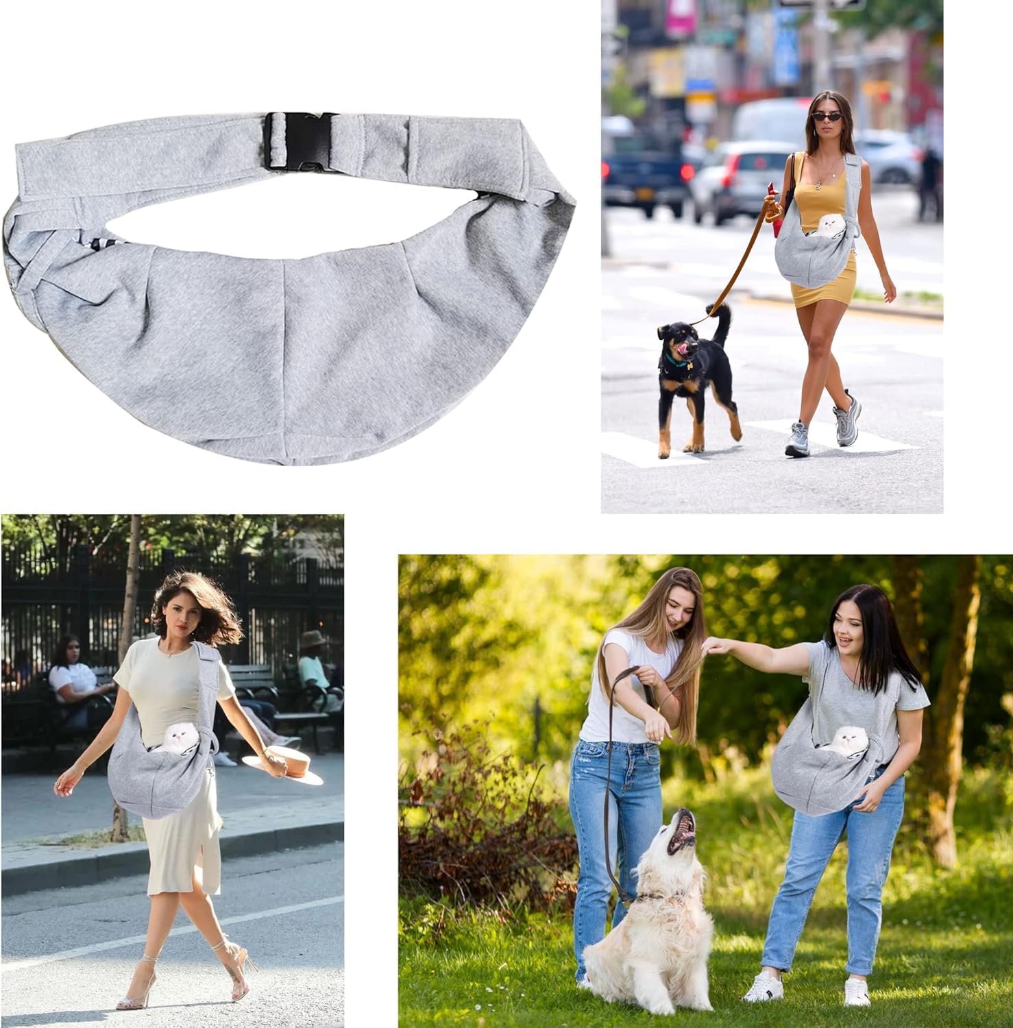 Trendecor Hondendraagtas, hondendraagdoek voor kleine honden, verstelbare riem, draagdoek, hondentas tot 9 kg, voor honden en katten, buitenactiviteiten, wandelingen (zwart Trendecor Hondendraagtas, hondendraagdoek voor kleine honden, verstelbare riem, draagdoek, hondentas tot 9 kg, voor honden en katten, buitenactiviteiten, wandelingen (zwart