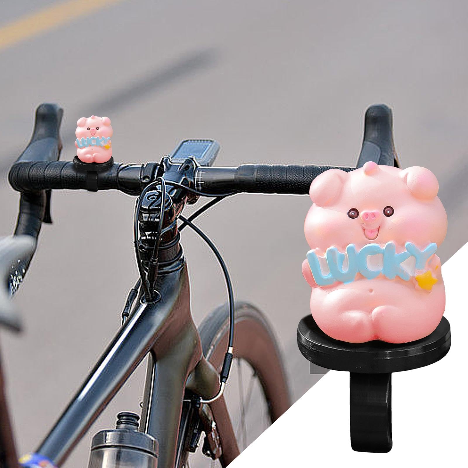 3 Decorazioni Manubrio Bici A Forma Di Maialino Con Elmetto – Simpatici Giocattoli In Silicone Per Bici E Scooter, Regalo Divertente