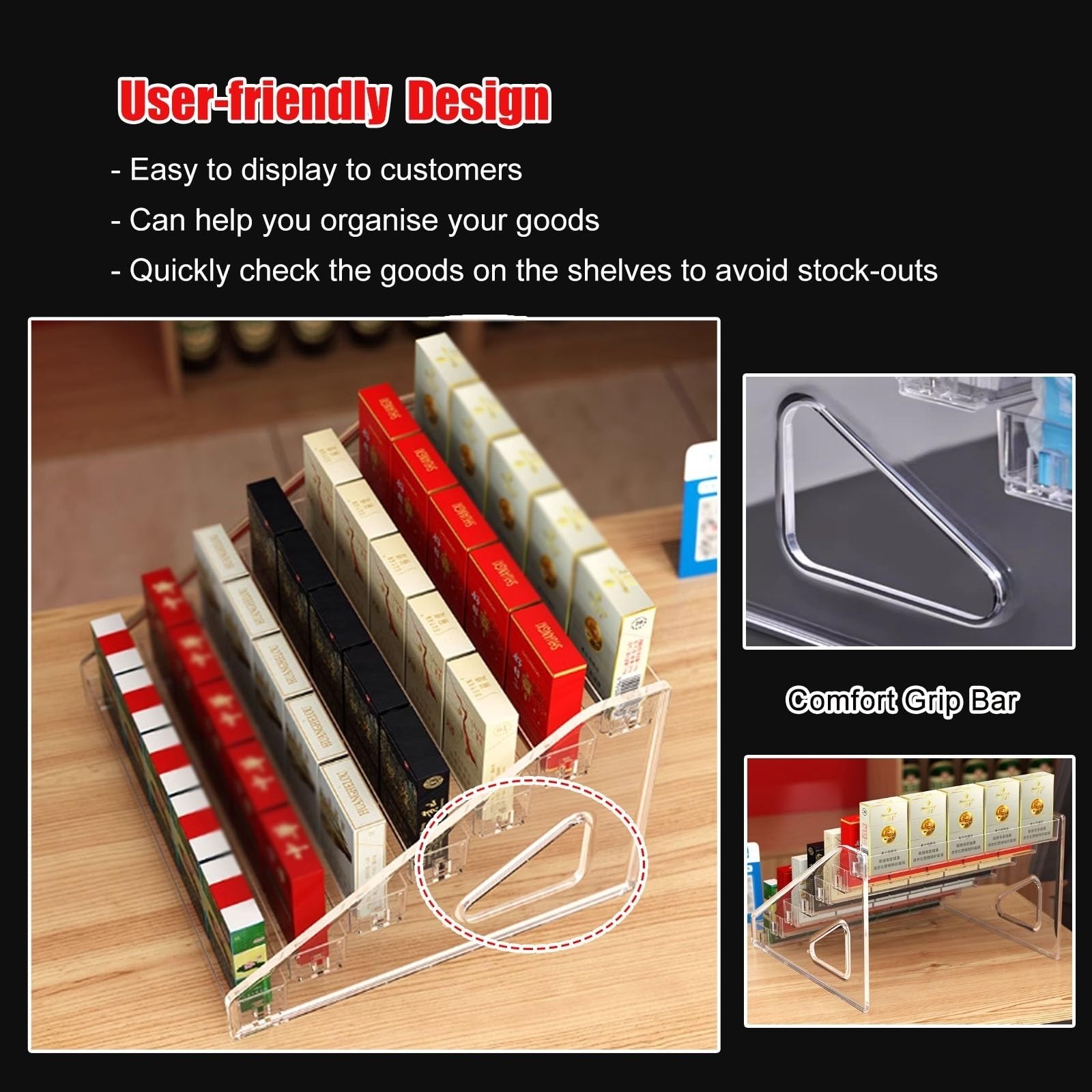 Amazon.com: Convenience Store Cigarette Display Stand 3 5 7 Layer Cigarettes  Organiser Holder, Clear Plastics Cigarettes Stand Rack for Retail Store/Supermarkets,  Convenience Counter Display Case for Candies Snac : Health & Household