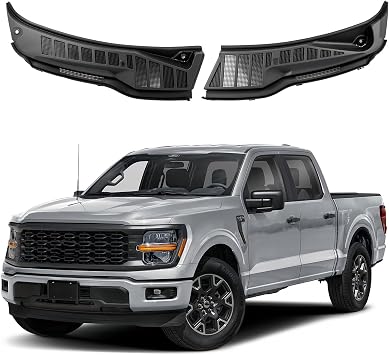 iKer Front Windshield Wiper Cowl Grille Compatible with Ford F150 2021 2022 2023 2024, Replaces OE# ML3Z-15022A68-AB, ML3Z-15022A68-AA, ML34-1502222-AG5YZ9