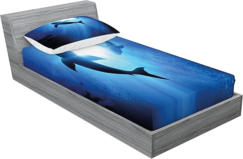 Miniatura 282 de Ambesonne - Juego de sábanas bajeras y fundas de almohada, diseño clásico botánico, plantas de jardín vintage, juego de 3 piezas con estampado