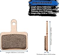 Vista 5 de 2 Pares de Pastillas de Freno para TRP Tektro Shimano Deore Br-M575 M525 M515 T615 T675 M505 M495 M486 M485 M475 M465 M447 M446 M445 M416 M415 M395