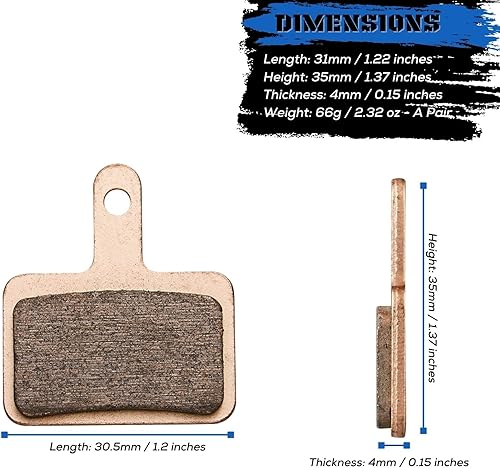 Miniatura 5 de 2 Pares de Pastillas de Freno para TRP Tektro Shimano Deore Br-M575 M525 M515 T615 T675 M505 M495 M486 M485 M475 M465 M447 M446 M445 M416 M415 M395