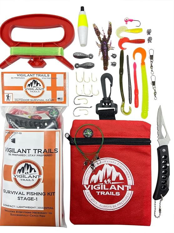 Vigilant Trails Survival Fishing, Hiking Gear, Bug out Bag