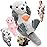 MorisMos 5Pcs Sea Otter Stuffed Animal with Babies,23.6\'\' Giant Mommy Stuffed Otter Toy with 3 Babies & Plush Seashell, Boy Girl Sea Animal Toys for Kids 3-5 Birthday Christmas Decor