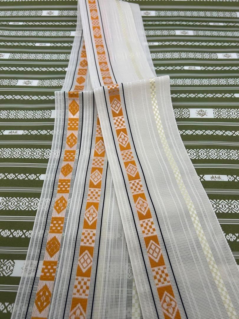 正絹 夏帯 六通袋帯草花 ラメ No.1745 正絹 夏帯 六通袋帯 No.1745