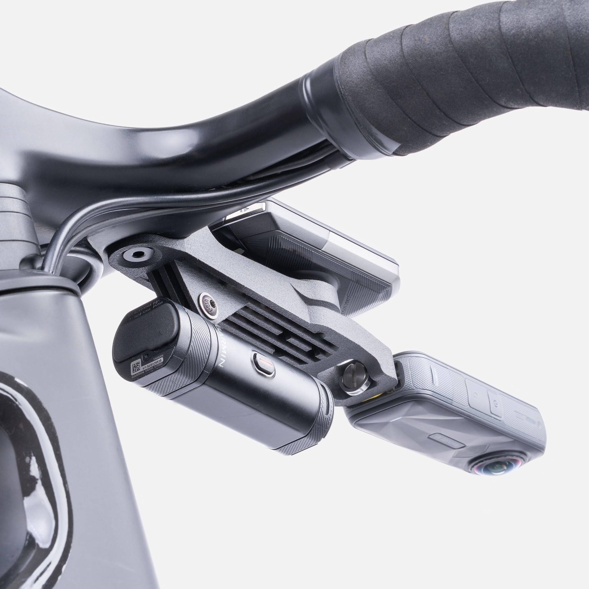 Support pour caméra Insta360 et Compteur vélo pour Cockpit Canyon Gear Groove – Garmin Edge 10xx/Explore et Accessoires (Femelle, arrière)