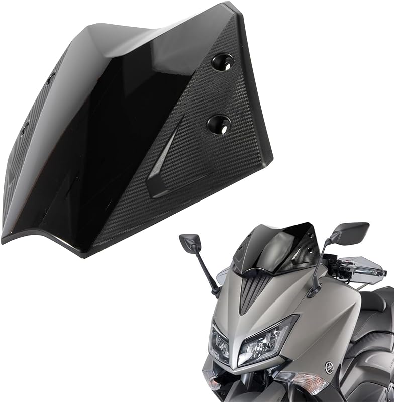 PSLER Motorkerékpár Szélvédő TMAX 530 2012-2016 Modellekhez - Fekete ABS Műanyag Szélfogó Plexi, Első Burkolat, Szélterelő