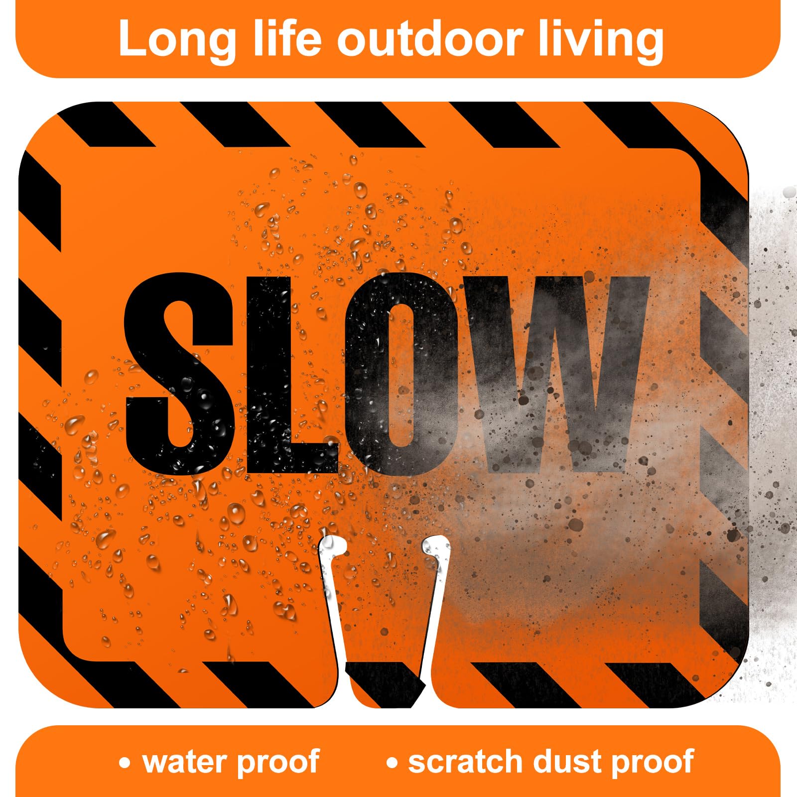 Flutesan 3 Pcs Slow Traffic Cone Signs, Cone Top Warning Road Work Parking — Amazon image 6
