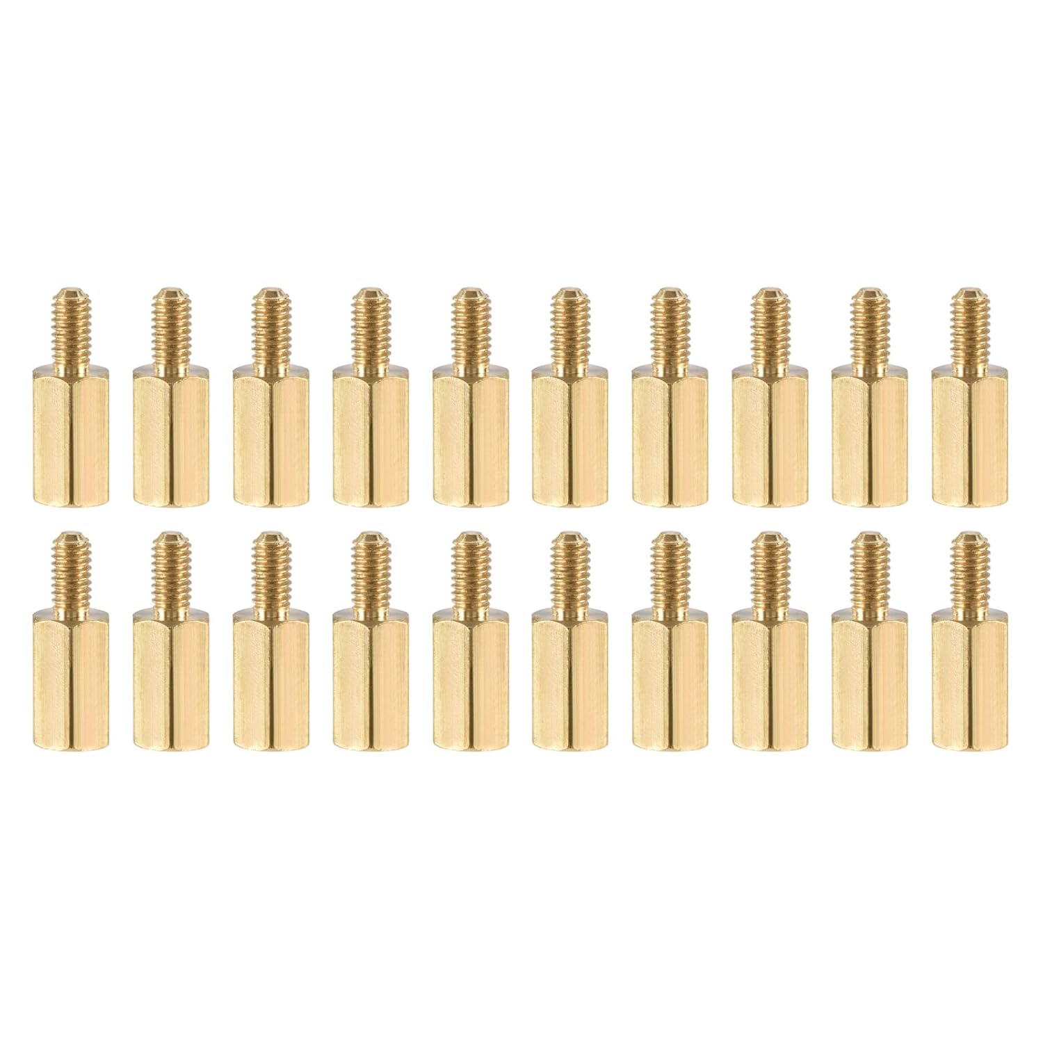 YOKIVE 20 Pcs M2.5 Standoff Screws, Brass Hex PCB Standoffs, Keep Height Consistent, Great for