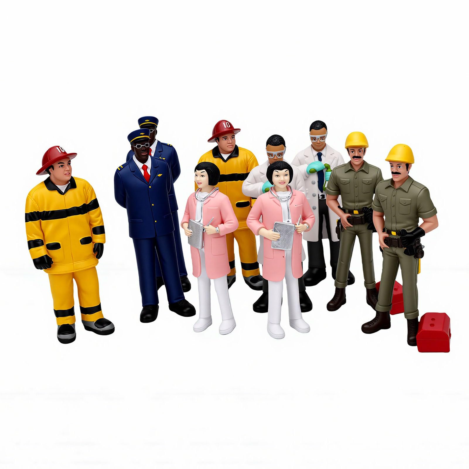 Matybobe Set de Figuras en Miniatura para Juego Imaginativo, Policía (5
