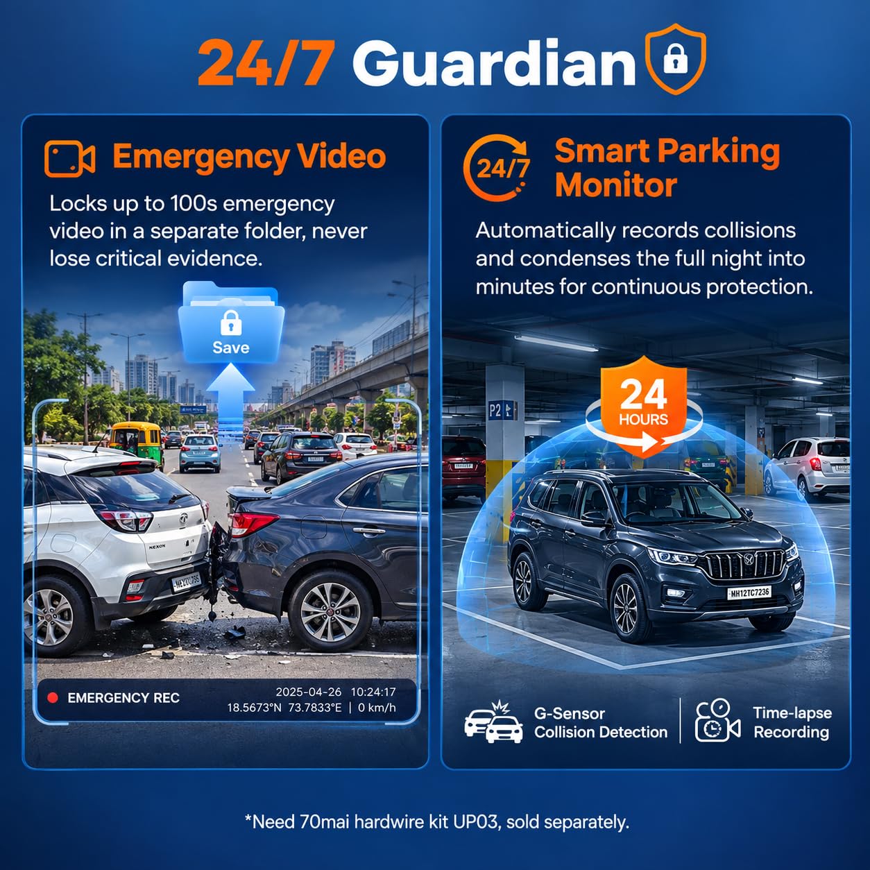 70mai M310 Plus Dash Cam - 2K Ultra HD -6