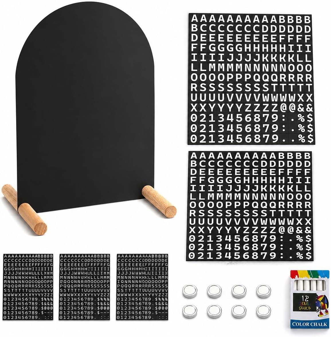Magnetic Tabletop Message Board, Changeable Letter Display Sign – Metal Counter Display for Short Business Information | Reusable Tabletop Sign for Cafe Bakery Retail Shop and Reception Desk