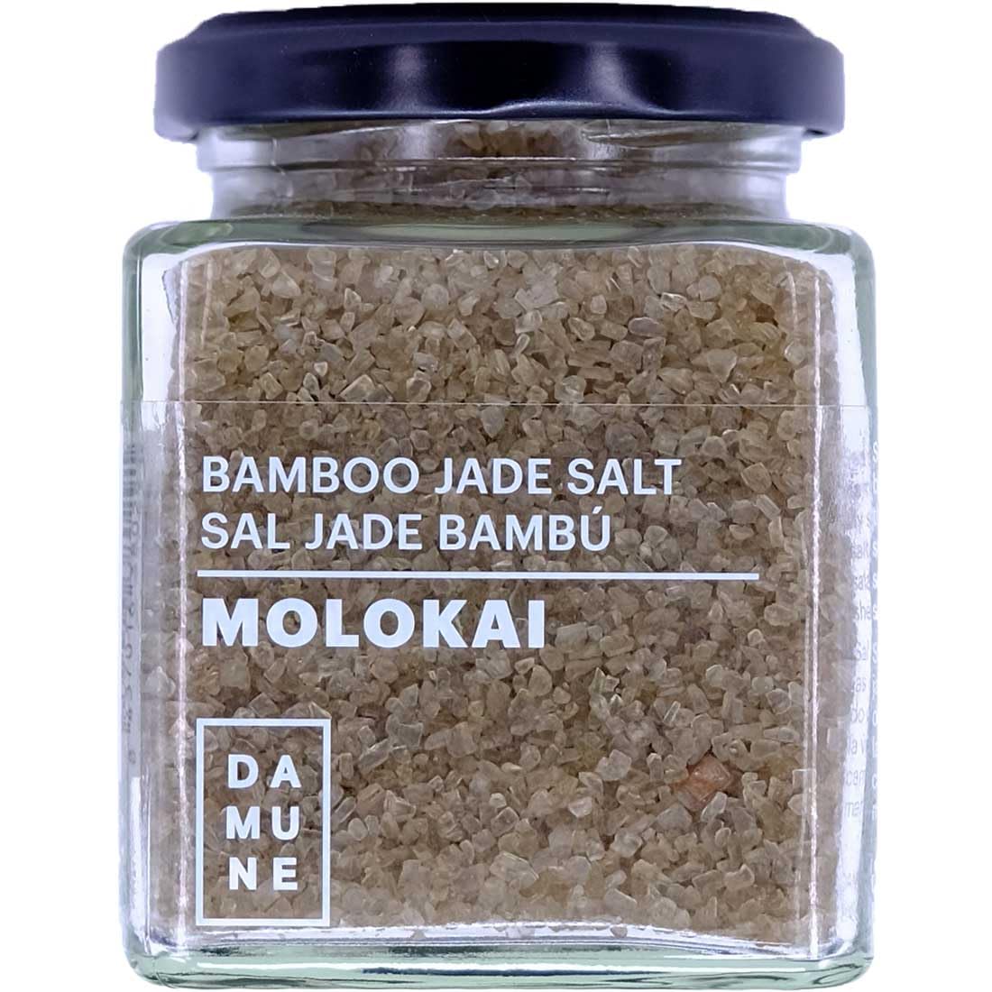 DAMUNE Gourmetsalz Molokai-Hawaii: Schwarzes Salz Black Lava Hawaii-Molokai (200g), Rotes Salz Alaea Red Gold Hawaii-Molokai (200g), Salz Jade Bamboo Hawaii-Molokai (200g), Rauchsalz Hawaii (200g)