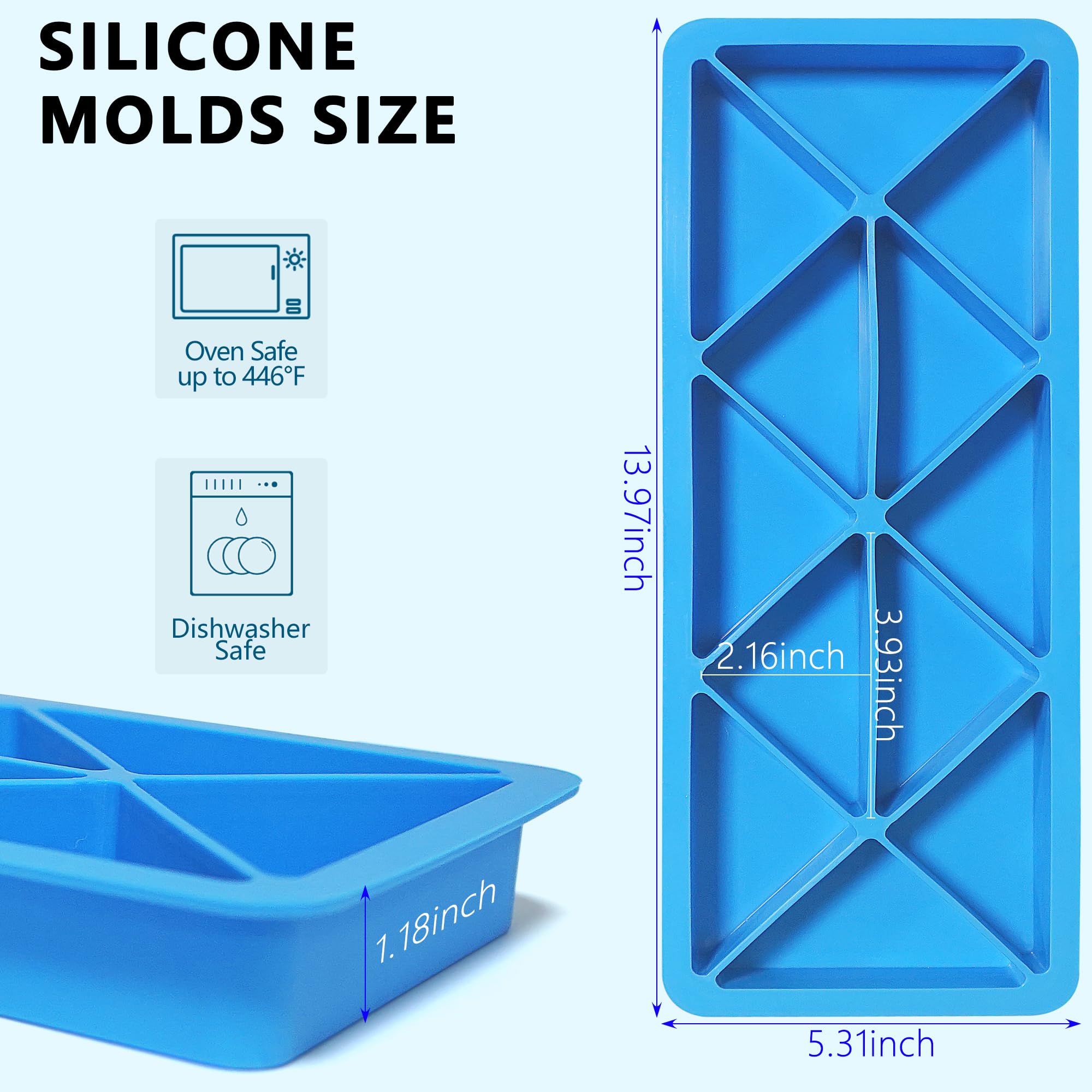 Sidosir Mini molde de silicona para hornear brownies, magdalenas, tarta de queso, 12 cavidades, sin BPA, antiadherente, molde de silicona para hornear pasteles