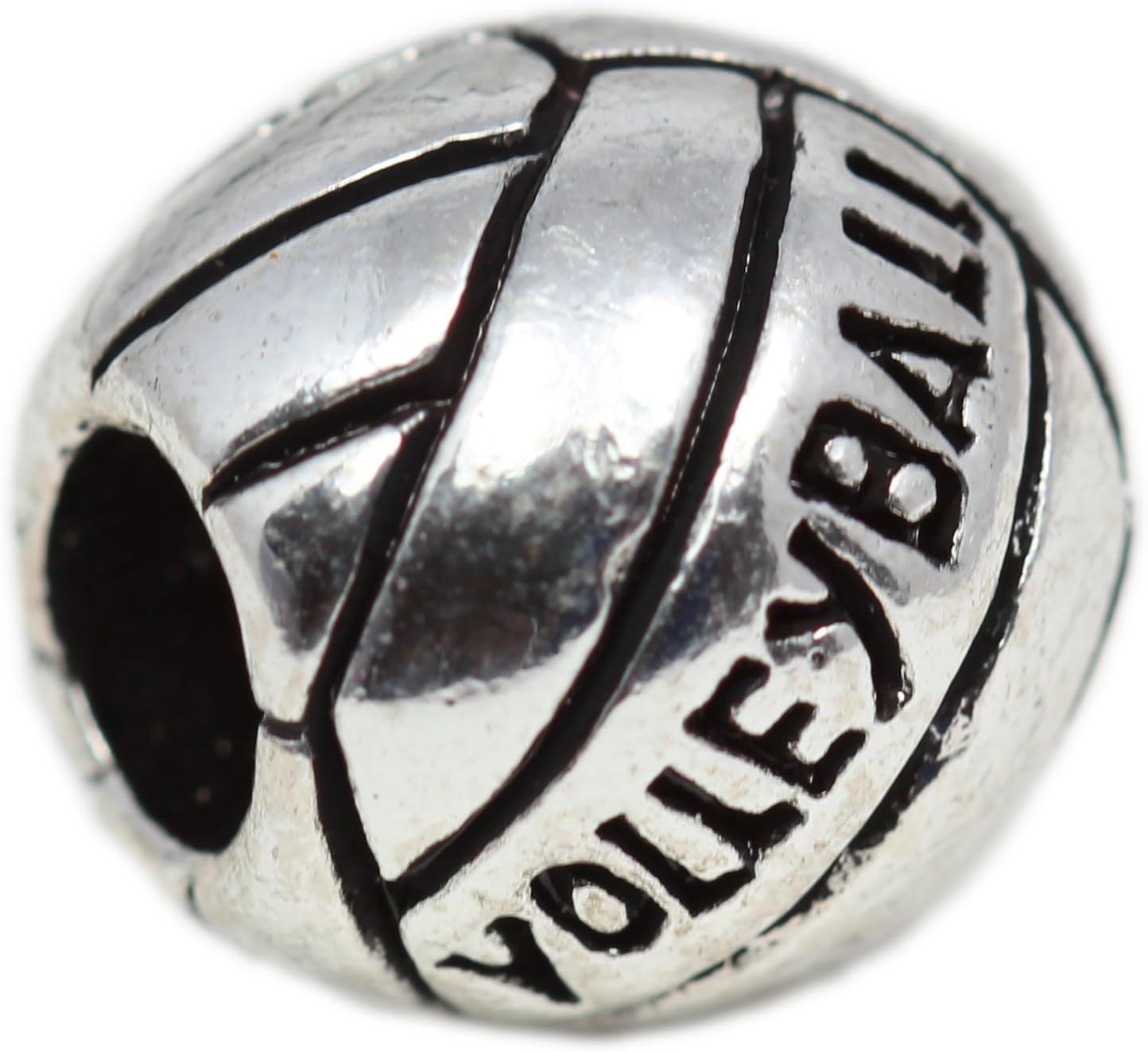 Volley Ball Charm Silver Plated Charm