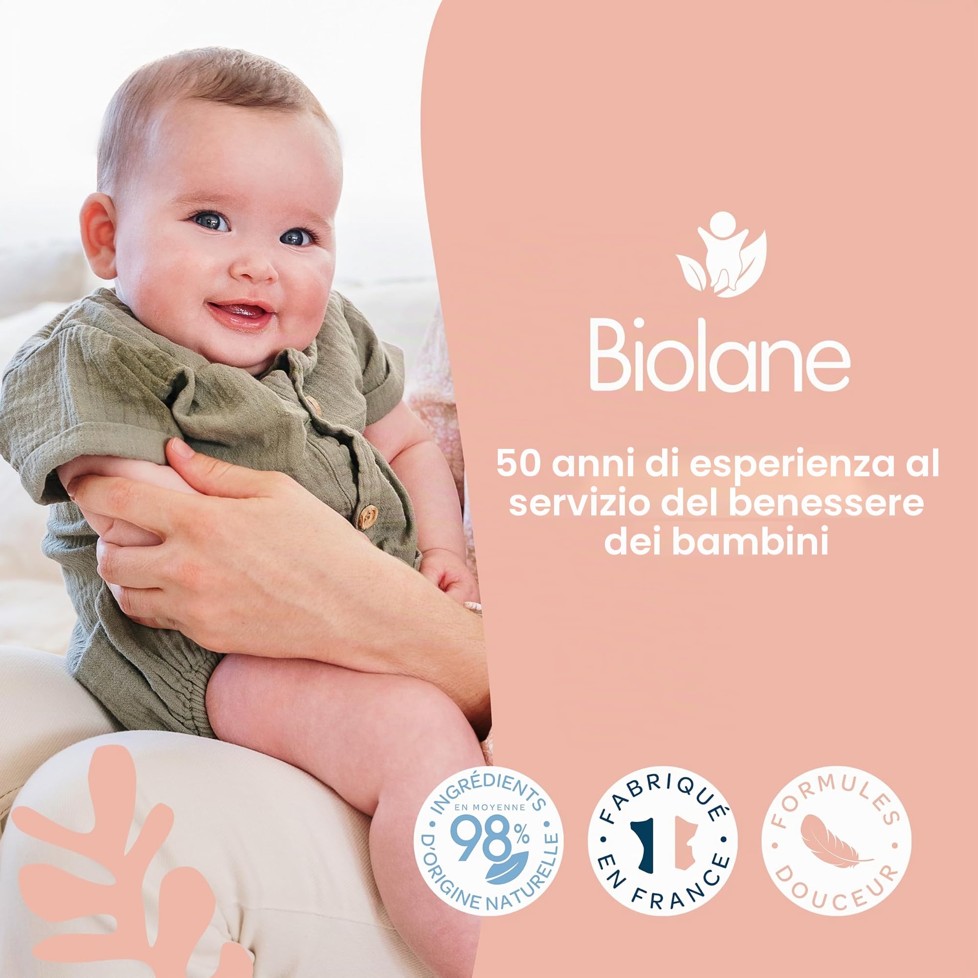 BIOLANE - Eau de toilette bebe Frescheur -Parfum Bébé après la toilette- NUOVA FORMULE - pour fille et Boç-200 ml-fabriqué in France