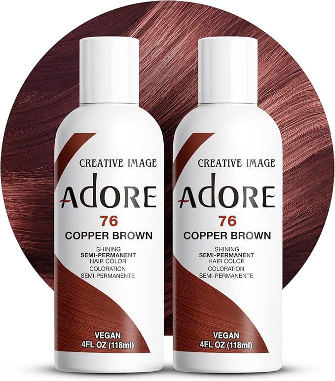 Adore Shining Semi Permanent Hair Color 76 Copper Brown 2-Pack 118ml